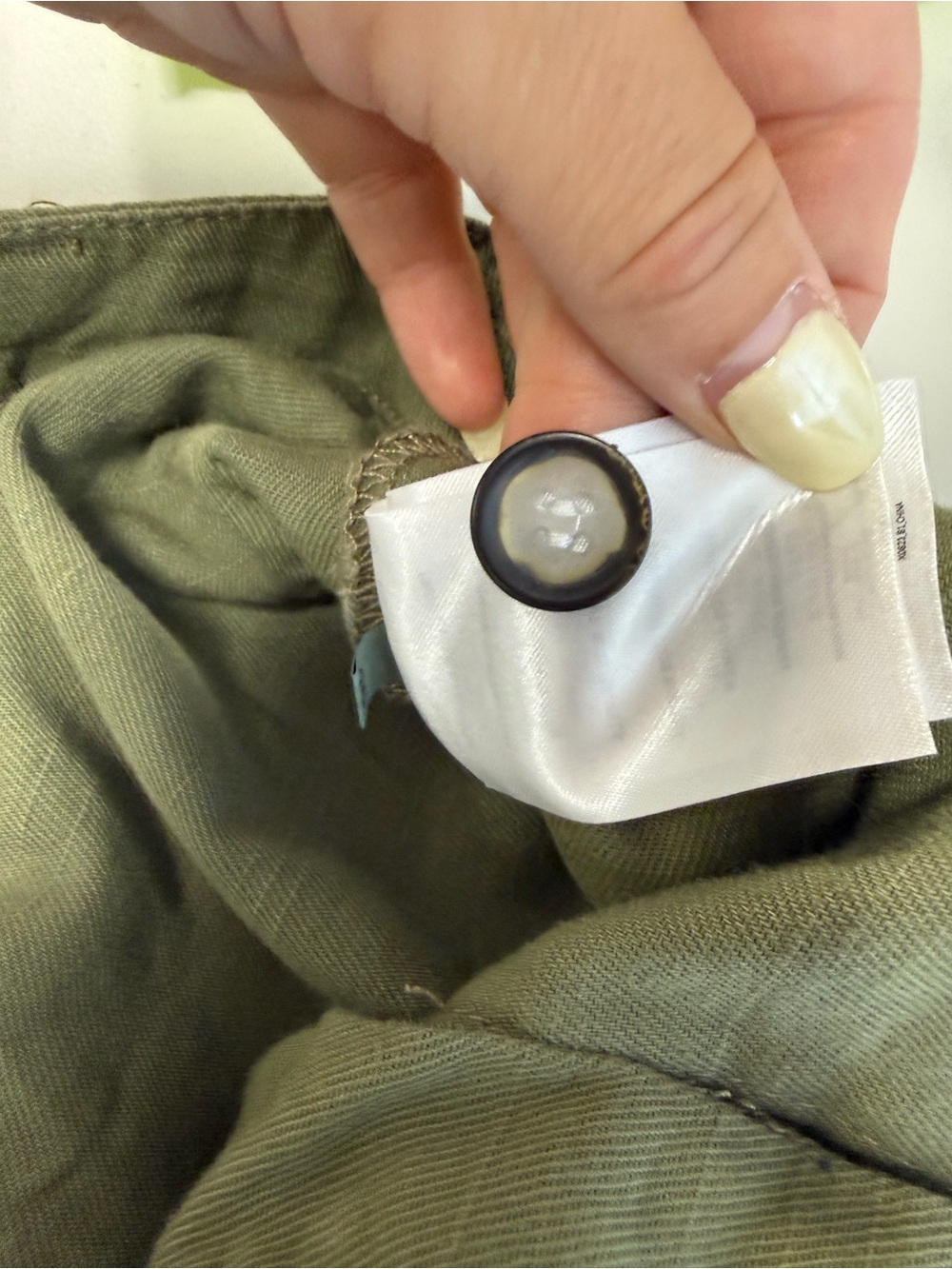 One Teaspoon Olive Green Distressed Denim Shorts Size 25 Boho Festival Cutoff - Picture 13 of 14